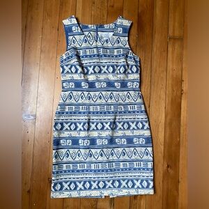 90’s Blue and White Studio C Midi Dress